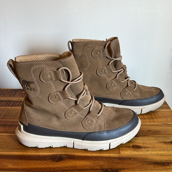 Sorel Explorer Waterproof Winter Boots, Brown Leather, Men's 8 - Picture 1 of 9